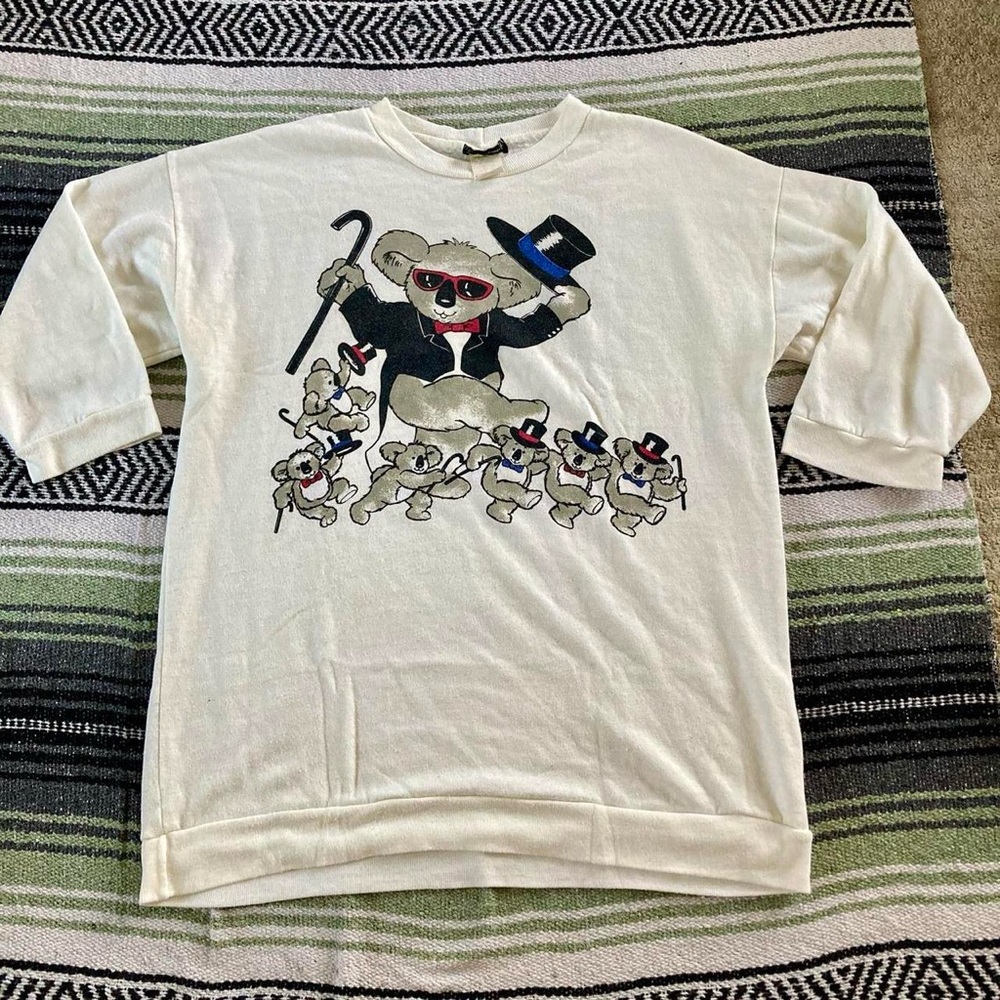 vintage 80s/90s dancing koala sweatshirt